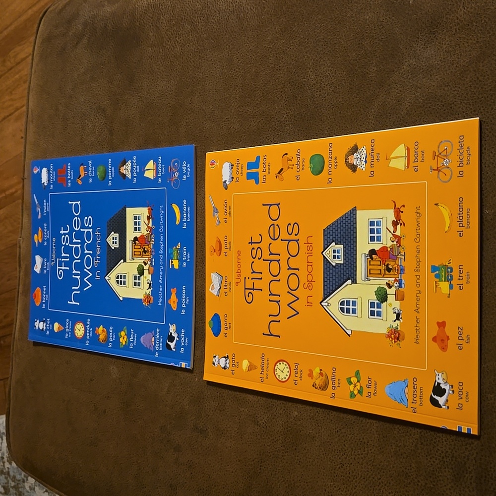 First hundred words by Usborne Spanish and French